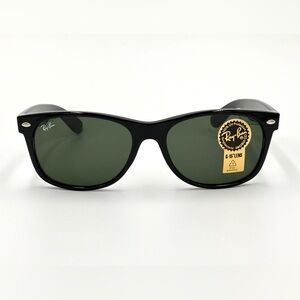 Ray-Ban Black Frame Green Lens Sunglasses